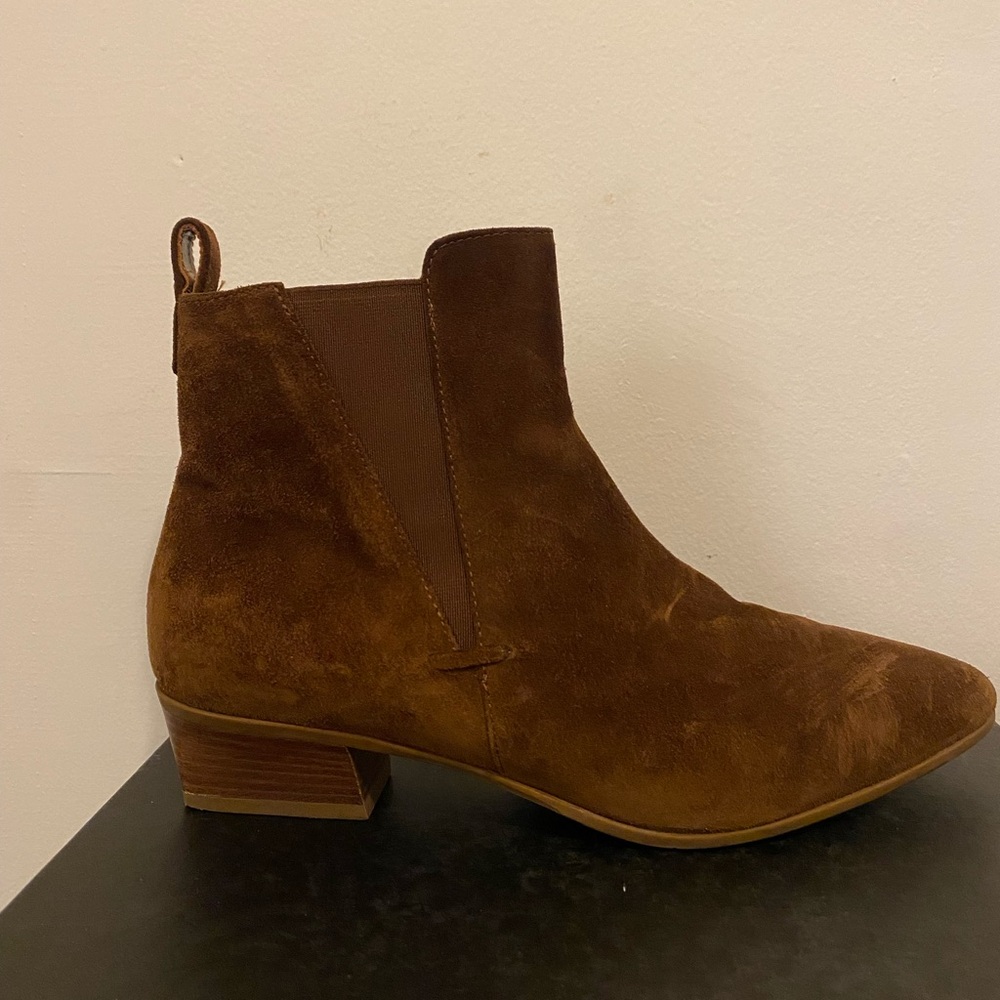 Aquatalia Chestnut Suede Ankle Booties
